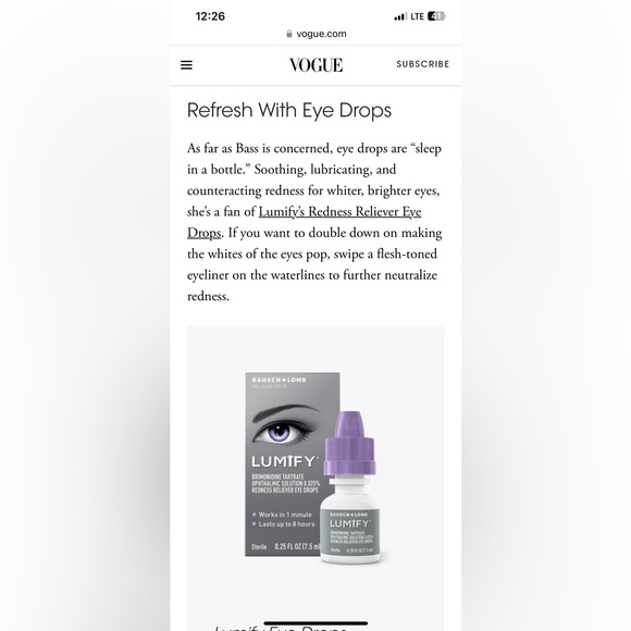 Lumify Redness Reliever Eye Drops -Trial Size 3.5ml - Picture 8 of 15